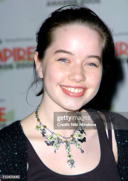 Anna Popplewell during Sony Ericsson Empire Film Awards 2006 - Outside Arrivals at Hilton London Metropole in London, United Kingdom.