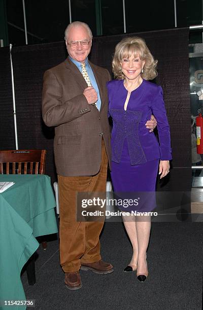 Larry Hagman and Barbara Eden during Barbara Eden & Larry Hagman Sign "I Dream Of Jeannie" DVD - March 15, 2006 at Barnes & Noble in New York City,...