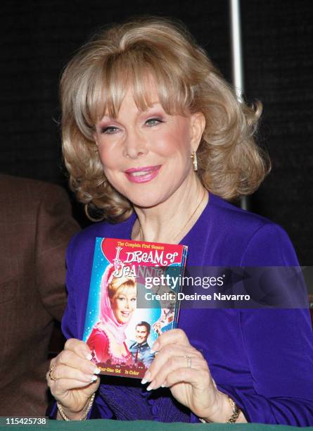 Barbara Eden during Barbara Eden & Larry Hagman Sign "I Dream Of Jeannie" DVD - March 15, 2006 at Barnes & Noble in New York City, New York, United...