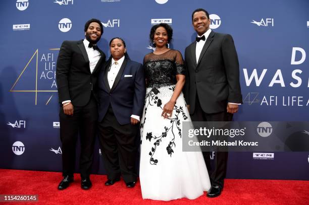 Malcolm Washington, Katia Washington, Pauletta Washington, and Denzel Washington attends the 47th AFI Life Achievement Award honoring Denzel...