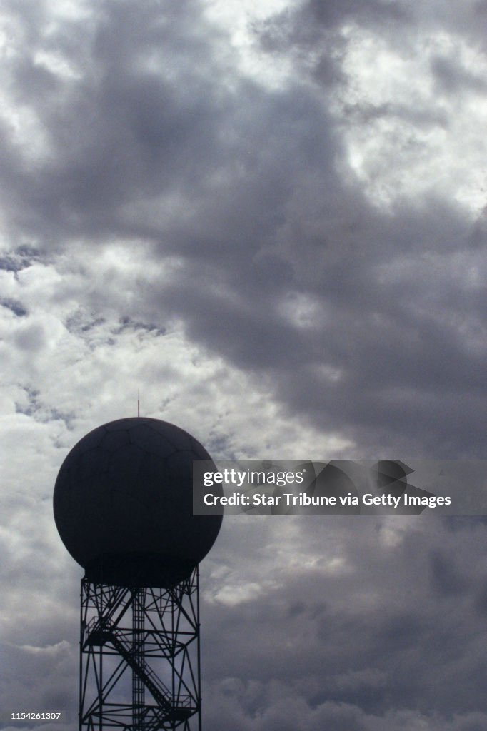 Radar dome at the National Weather Service monitoring station in Chanhassen MN.