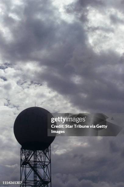 Radar dome at the National Weather Service monitoring station in Chanhassen MN.