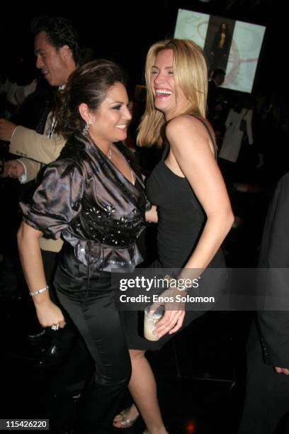 Andrea Bernholtz and Natasha Henstridge during Rock & Republic's Fall 2006 Exhibition of Fashion Begins the New Era - After Party at Sony Studios in...