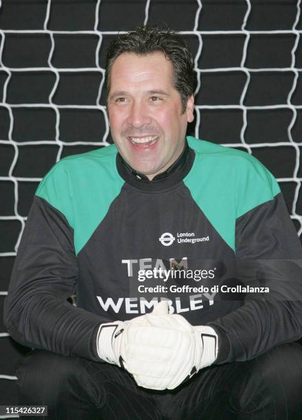 Former Arsenal and England goalkeeper David Seaman during the press launch, March 27 of the reopening of the new Wembley Park Tube station