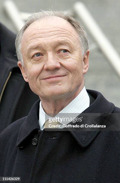 Mayor Ken Livingstone during the press launch and photocall, March 27 of the reopening of the new Wembley Park Tube station