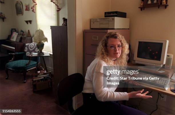 Cable modem system in Aberdeen, S.D. -- Aberdeen residential user Donna Koch started a computer business at home.