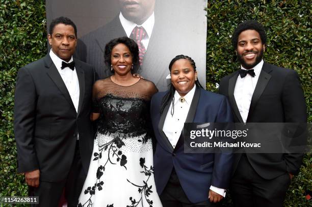 Denzel Washington, Pauletta Washington, Katia Washington and Malcolm Washington attend the 47th AFI Life Achievement Award honoring Denzel Washington...