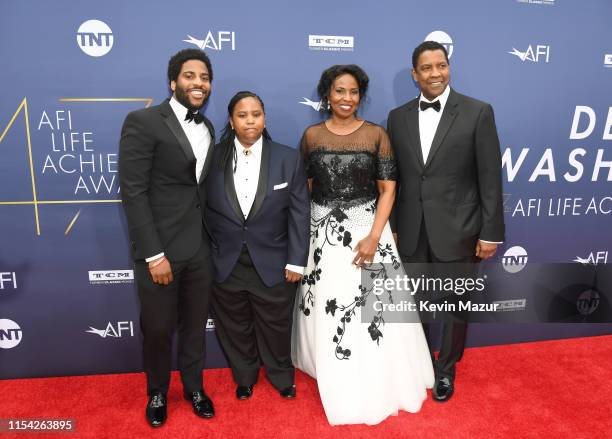 Malcolm Washington, Katia Washington, Pauletta Washington, and honoree Denzel Washington attend the 47th AFI Life Achievement Award Honoring Denzel...