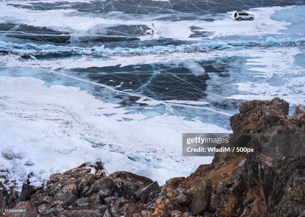 Coastal Cliffs And Ice From Cape Burhan