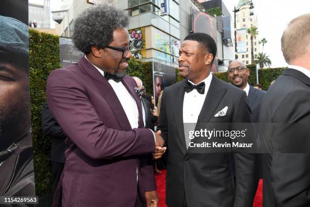 Kamau Bell and Chris Tucker attend the 47th AFI Life Achievement Award Honoring Denzel Washington at Dolby Theatre on June 06, 2019 in Hollywood,...