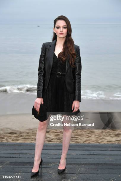 Mackenzie Foy attends the Saint Laurent Mens Spring Summer 20 Show on June 06, 2019 in Paradise Cove Malibu, California.