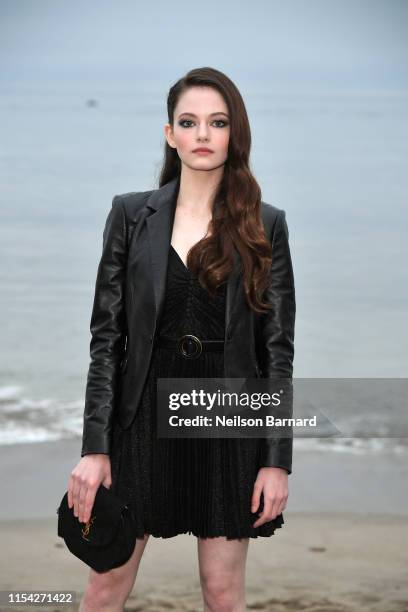 Mackenzie Foy attends the Saint Laurent Mens Spring Summer 20 Show on June 06, 2019 in Paradise Cove Malibu, California.