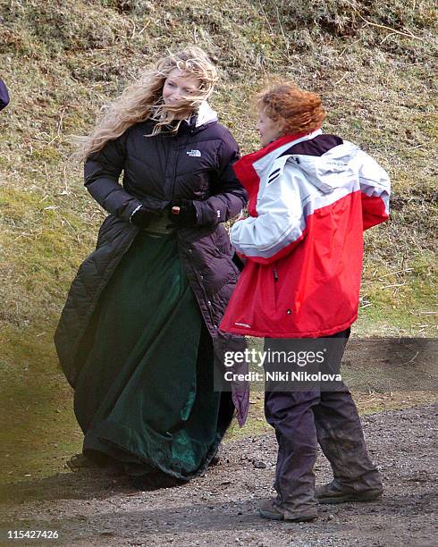 Michelle Pfeiffer on the set of the new Movie "Stardust" filmed on the Isle of Skye Exclusive