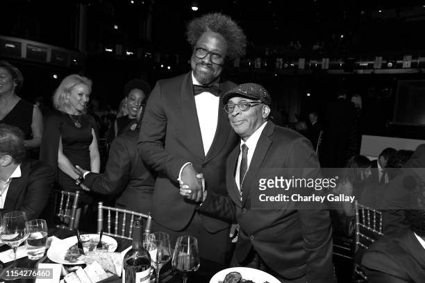 Kamau Bell and Spike Lee attend the 47th AFI Life Achievement Award honoring Denzel Washington at Dolby Theatre on June 06, 2019 in Hollywood,...