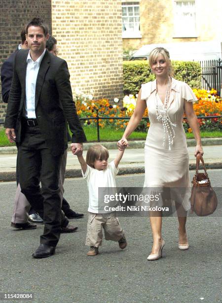 Jamie and Louise Redknapp during First News Launch Reception - Outside Arrivals at 11 Downing Street in London, Great Britain.