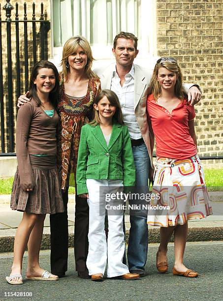 Anthea Turner with her husband Grant Bovey and family