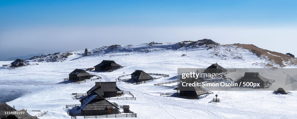 Landscape of snowcapped mountain