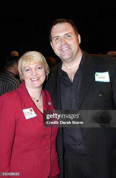 Alison Arngrim & Hugh Hysell during Alison Arngrim hosts the Times Square Social at Madame Tussauds at Madame Tussauds in New York City, NY.