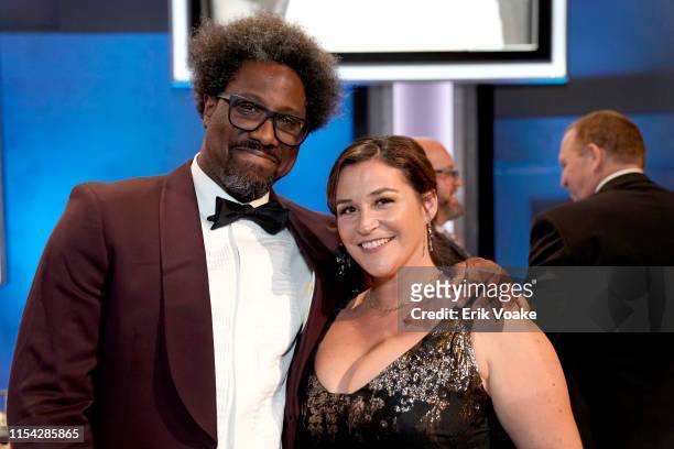 Kamau Bell and Melissa Bell attend the 47th AFI Life Achievement Award honoring Denzel Washington at Dolby Theatre on June 06, 2019 in Hollywood,...