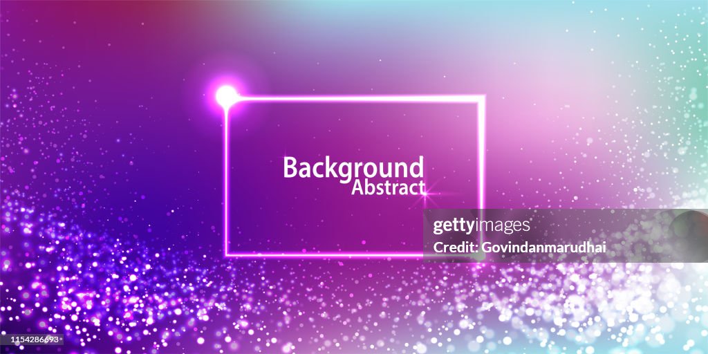 Purple Abstract Technology background particles glowing