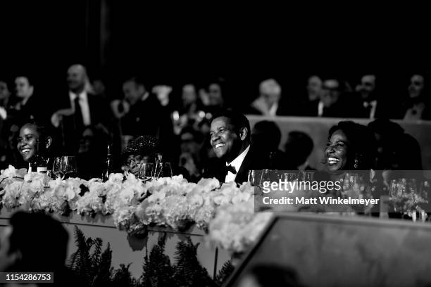 Katia Washington, Spike Lee, Denzel Washington, and Pauletta Washington attend the 47th AFI Life Achievement Award honoring Denzel Washington at...