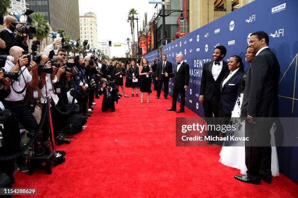 Malcolm Washington, Katia Washington, Pauletta Washington and Denzel Washington attend the 47th AFI Life Achievement Award honoring Denzel Washington...