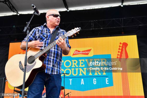 Ken Block of Sister Hazel performs on the Budweiser Forever Country Stage during 2019 CMA Music Festival on June 06, 2019 in Nashville, Tennessee.