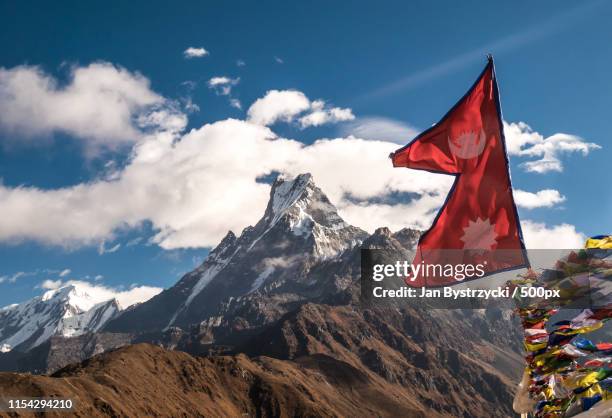 nepal - nepal flag stock pictures, royalty-free photos & images