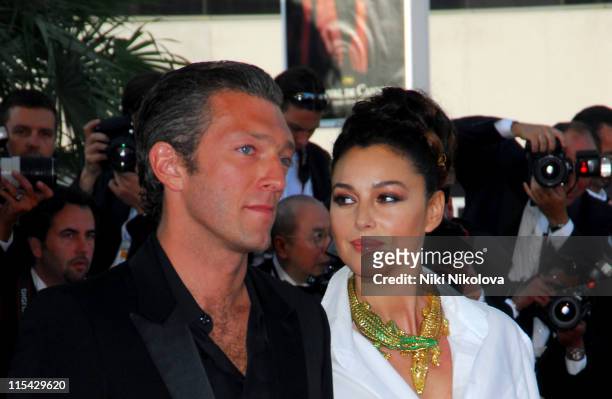 Vincent Cassel and Monica Bellucci during 2006 Cannes Film Festival - "Indigenes" Premiere at Palais des Festival in Cannes, France.