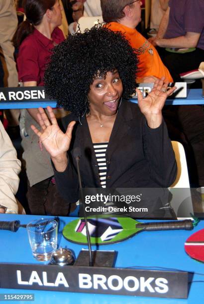 Lala Brooks during Mark Kostabi on Location for "Name That Painting" at Kostabi World in SOHO - May 26, 2006 at Kostabi World in New York City, New...