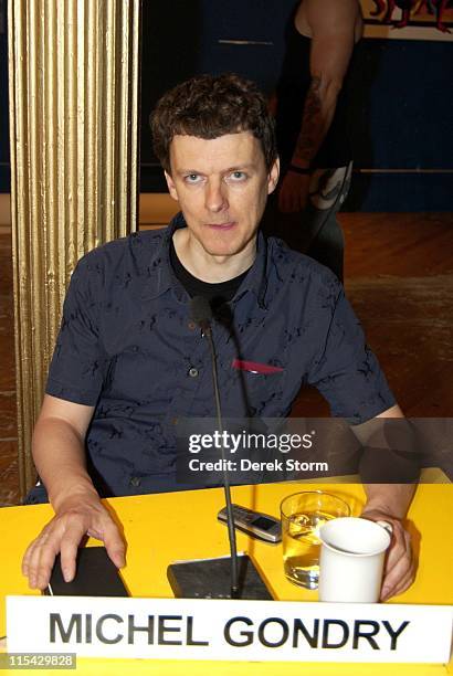 Michel Gondry during Mark Kostabi on Location for "Name That Painting" at Kostabi World in SOHO - May 26, 2006 at Kostabi World in New York City, New...