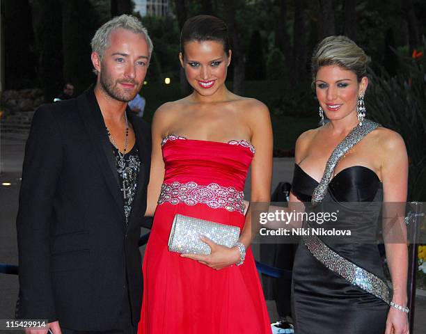 Scott Henshall, Petra Nemcova and Hofit Golan during La Dolce Vita Grand Prix Ball - May 27, 2006 at Les Salles Des Etoiles in Monaco.