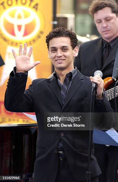 Michael Longoria of the Jersey Boys during The "Today Show" says Farewell to Katie Couric at Dean & Deluca Plaza in New York City, New York, United...