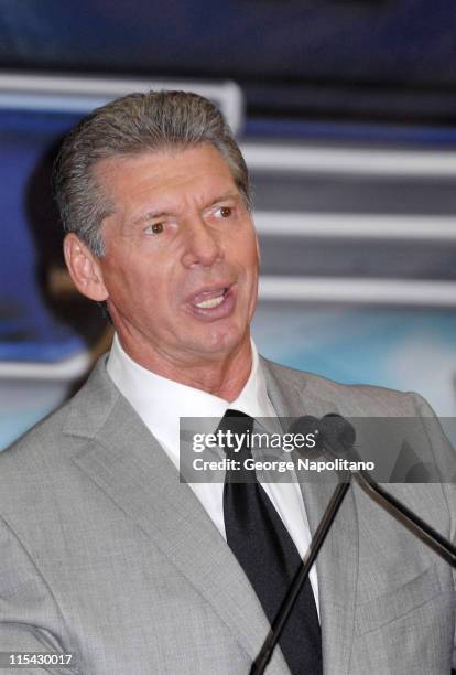 Chairman Vince McMahon during Donald Trump and WWE News Conference for WrestleMania 23 at Trump Tower in New York City, New York, United States.