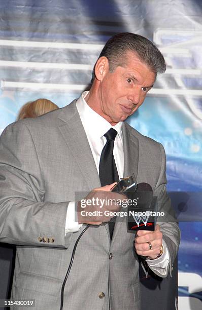Chairman Vince McMahon during Donald Trump and WWE News Conference for WrestleMania 23 at Trump Tower in New York City, New York, United States.