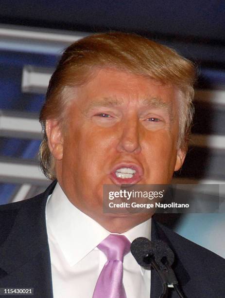 Donald Trump during Donald Trump and WWE News Conference for WrestleMania 23 at Trump Tower in New York City, New York, United States.