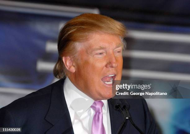 Donald Trump during Donald Trump and WWE News Conference for WrestleMania 23 at Trump Tower in New York City, New York, United States.