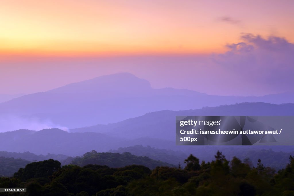 Sunrise And Fog On Doi Inthanon National Park