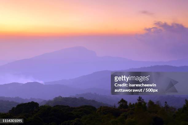 sunrise and fog on doi inthanon national park - u.s. department of the interior stock pictures, royalty-free photos & images
