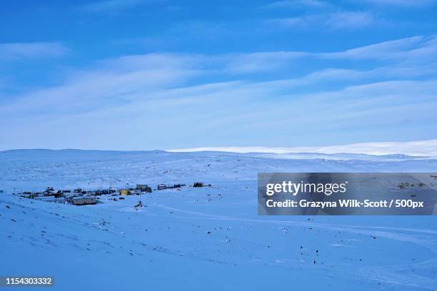 frozen landscape - iqaluit stock pictures, royalty-free photos & images