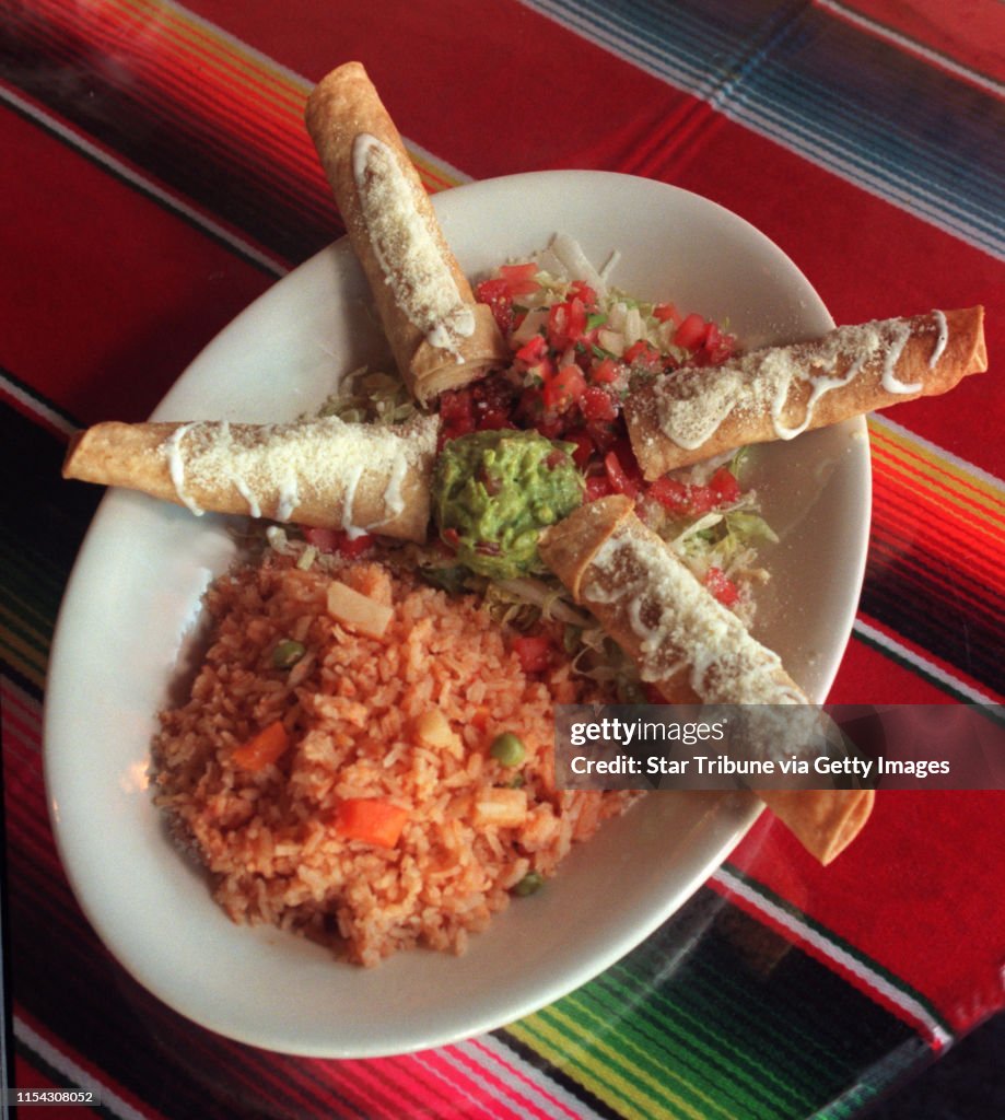 Restaurant review of three new restaurants on Eat Street (Nicollet Av.) including Panch Villa at 2539 Nicollet Av. S. -- Minneapolis, Mn.;Friday, Sept. 10, 1999--Pancho Villaís chicken flautas with Mexican rice, lettuce, tomato, pico de gallo, guacamo