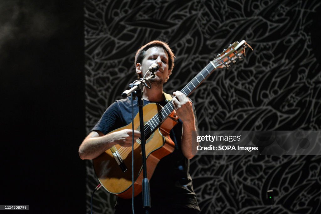 Eugenio in Via di Gioia performs live on stage during the...