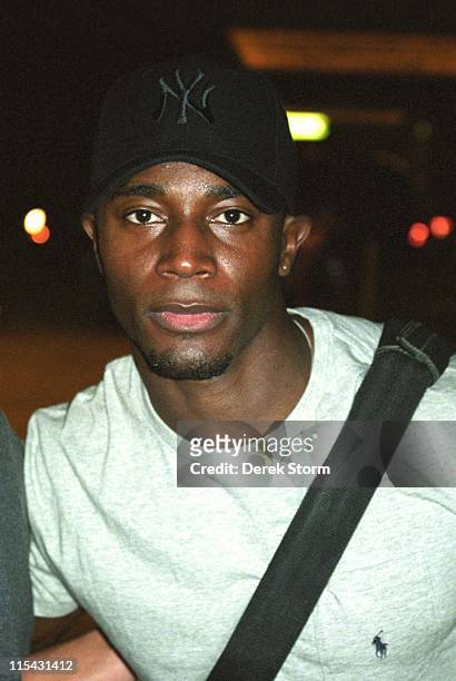 Taye Diggs during Taye Diggs exits Shubert Theater after "Chicago" - October 1, 2002 at Shubert Theater in New York City, New York, United States.