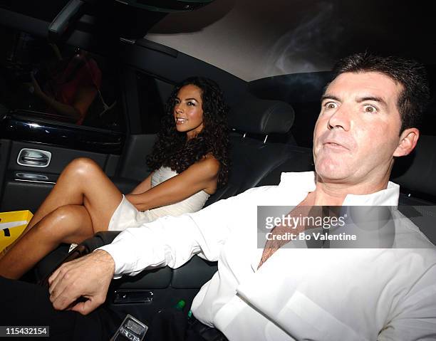 Simon Cowell and Terri Seymour during The 8th Annual White Tie and Tiara Ball to Benefit the Elton John AIDS Foundation in Association with Chopard -...