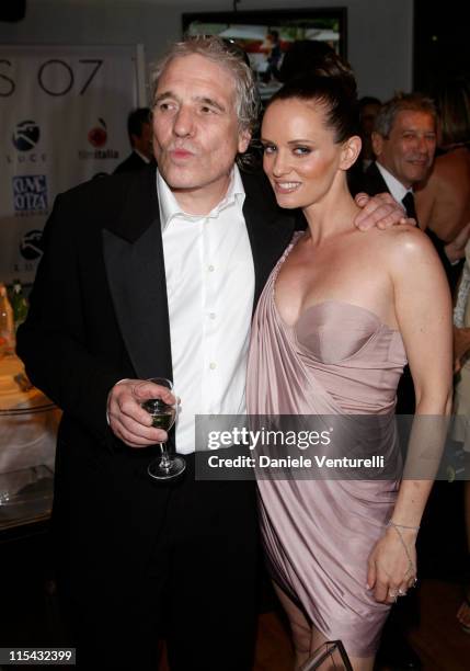 Justine Mattera and Abel Ferrara during 2007 Cannes Film Festival - "Go Go Tales" Premiere - After Party at Hilton in Cannes, France.