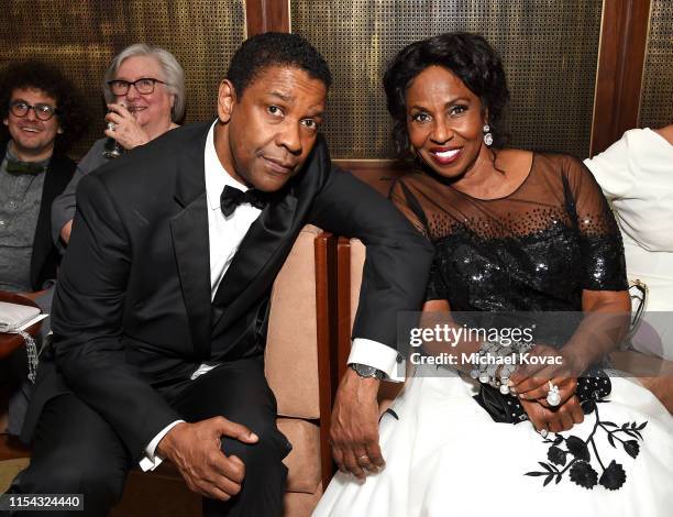 Denzel Washington and Pauletta Washington attend the 47th AFI Life Achievement Award Honoring Denzel Washington After Party at Sunset Tower Hotel on...