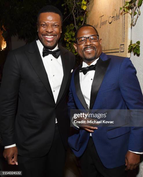 Chris Tucker and Martin Lawrence attend the 47th AFI Life Achievement Award Honoring Denzel Washington After Party at Sunset Tower Hotel on June 06,...