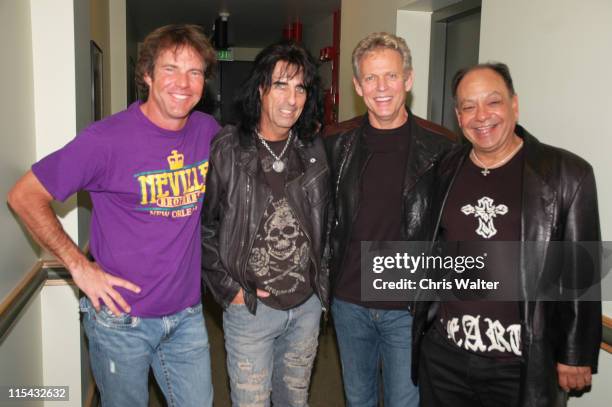 Dennis Quaid, Alice Cooper, Don Felder and Cheech Marin at Don Felder and friends Rock Cerritos for Katrina