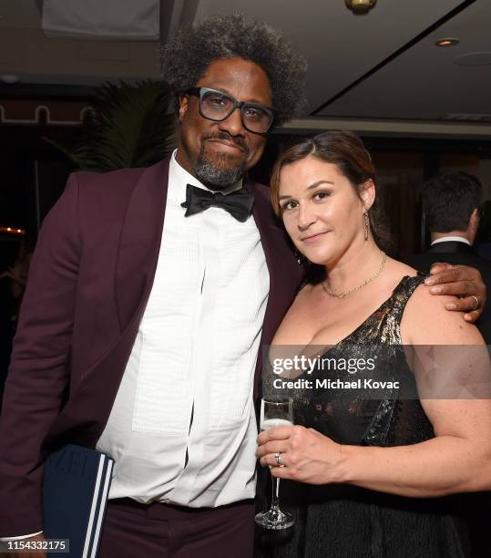 Kamau Bell and Melissa Hudson Bell attend the 47th AFI Life Achievement Award Honoring Denzel Washington After Party at Sunset Tower Hotel on June...