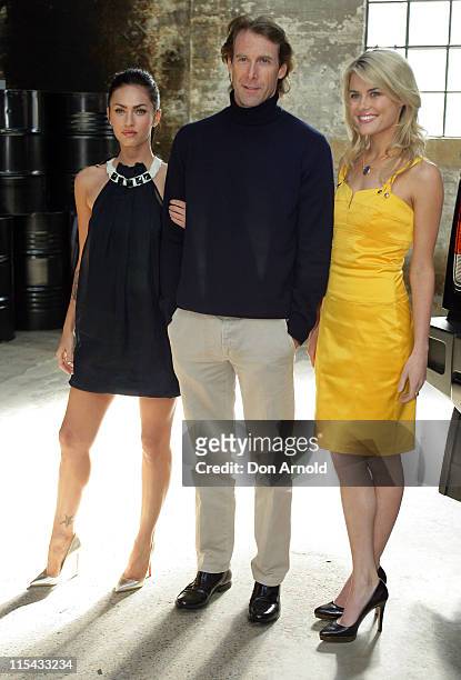Megan Fox, Michael Bay and Rachael Taylor during "Transformers" Sydney Press Conference at Carriageworks, Eveleigh in Sydney, NSW, Australia.